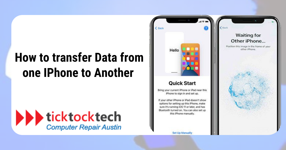 How to transfer data from one iPhone to another