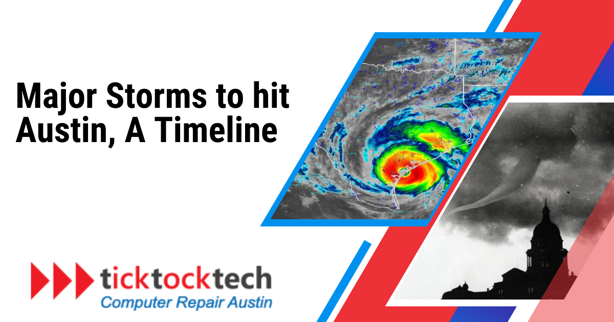 Major storms to hit Austin, A Timeline