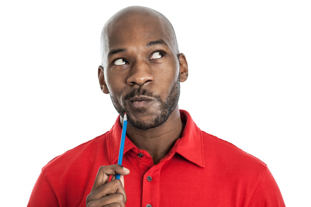 Man considering computer repair company over family