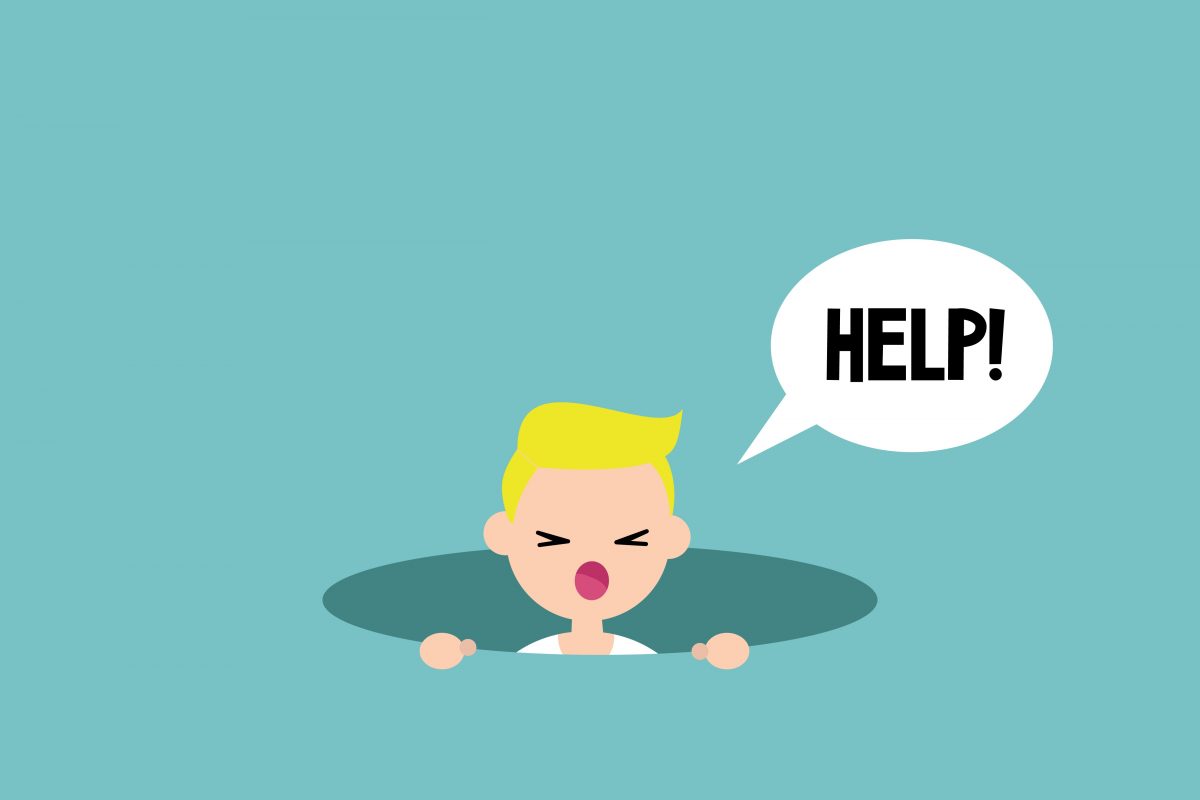 person needing computer repair after cybersecurity pitfall