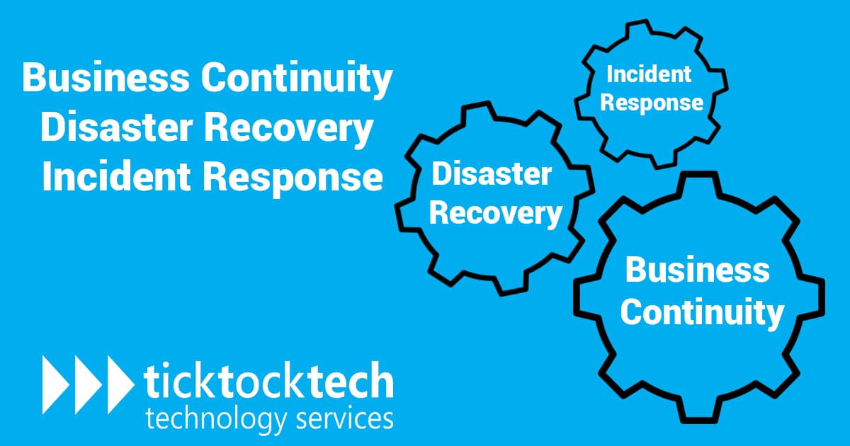 Business Continuity vs incidence response vs disaster recovery