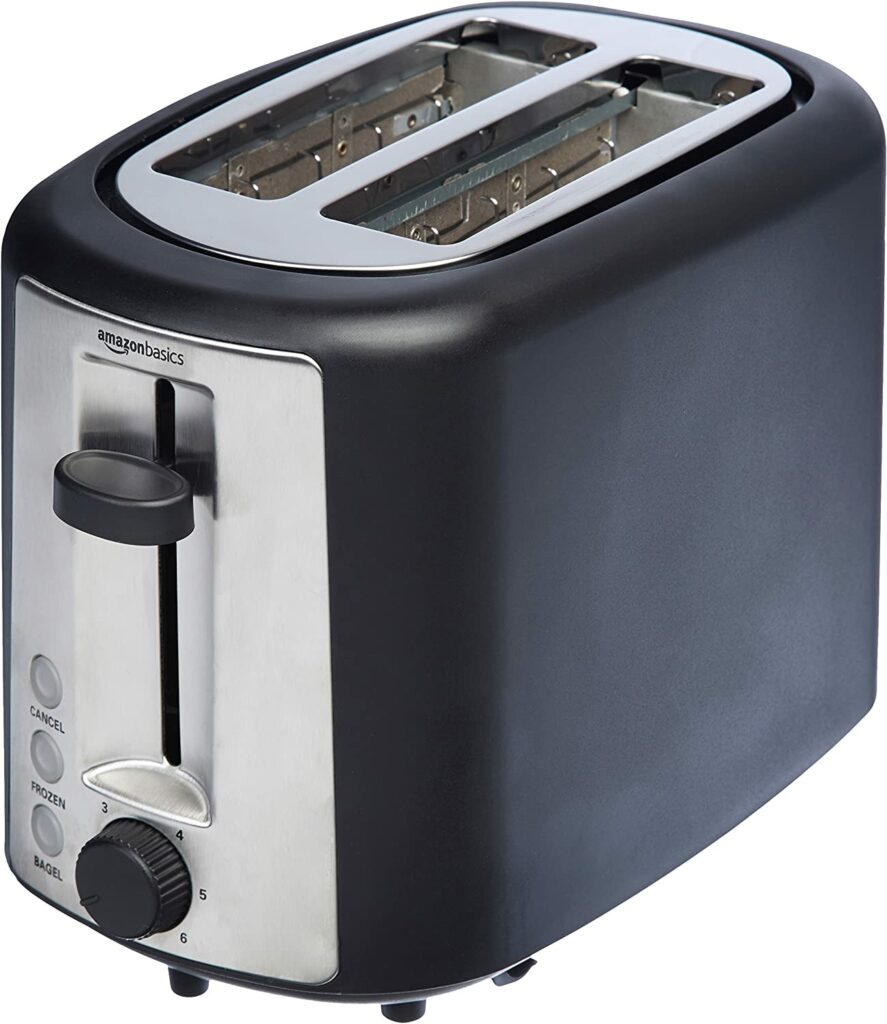 Amazon Basics 2 Slice, Extra-Wide Slot Toaster