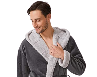 DAVID ARCHY Men's Soft Fleece Plush Robe - 15 Best Christmas Gifts for Men 2022