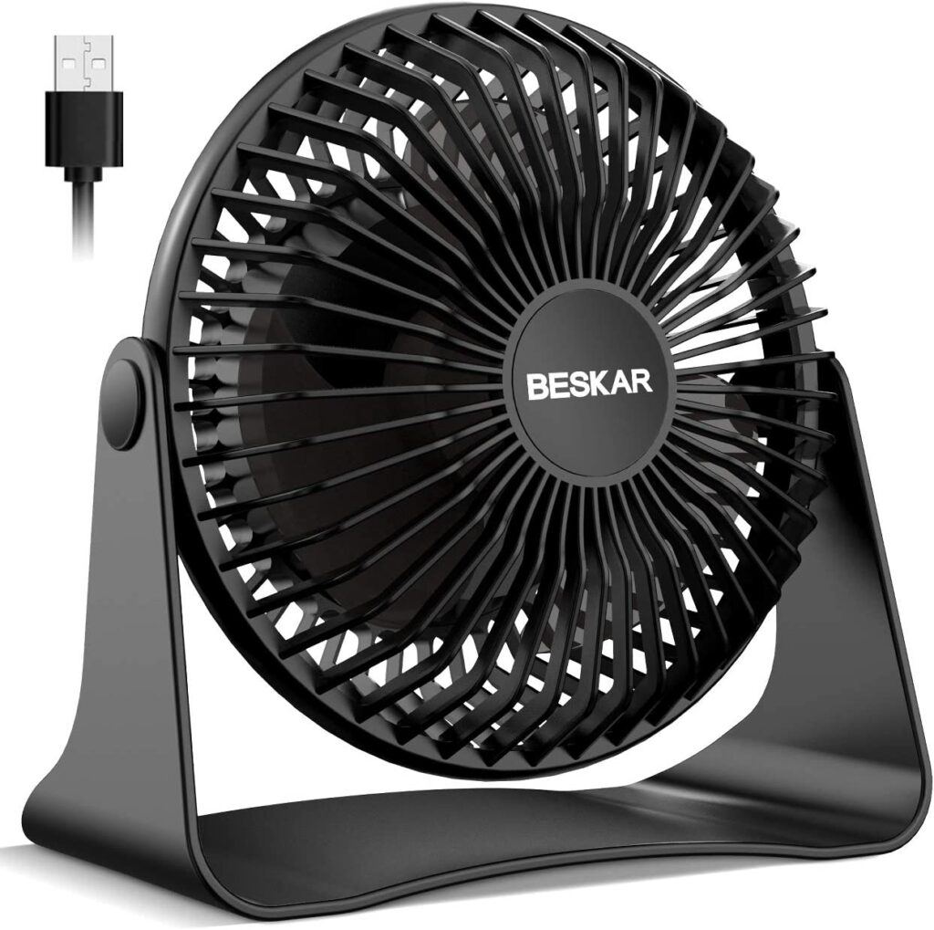 BESKAR USB Small Desk Fan