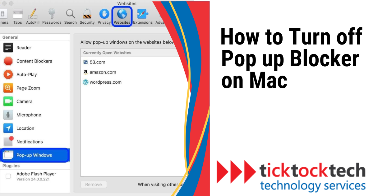 How to turn off pop-up blockers on Mac