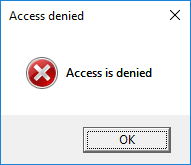 Access Denied Folder Errors