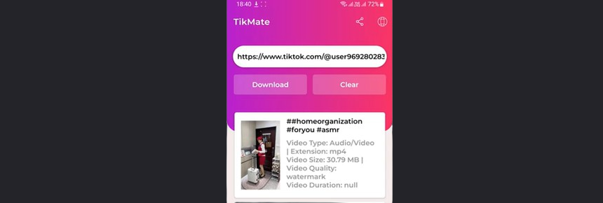 Save Video Using Third-Party Apps like TikMate