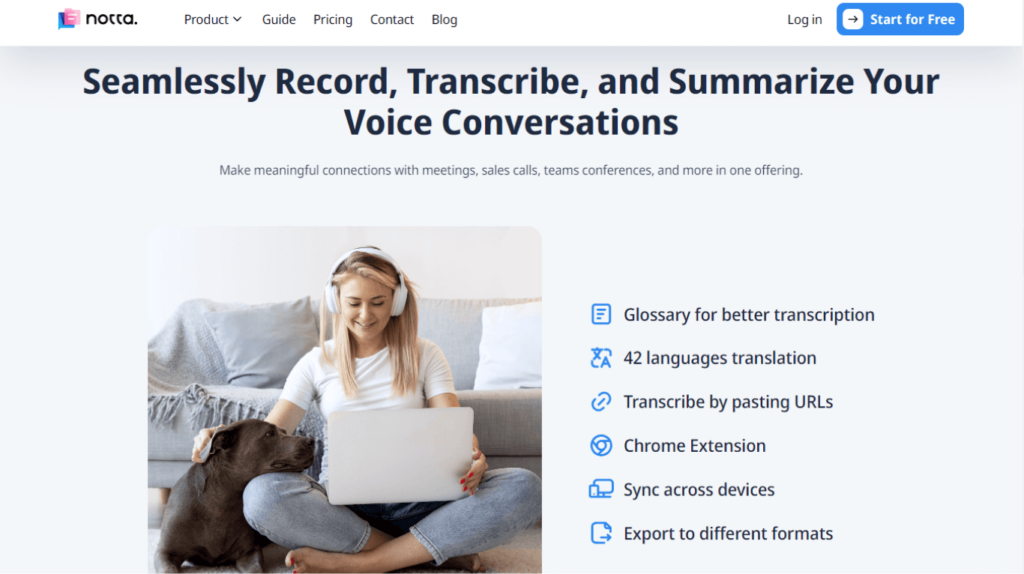 Notta - Best YouTube Video Summarizer AI Tools