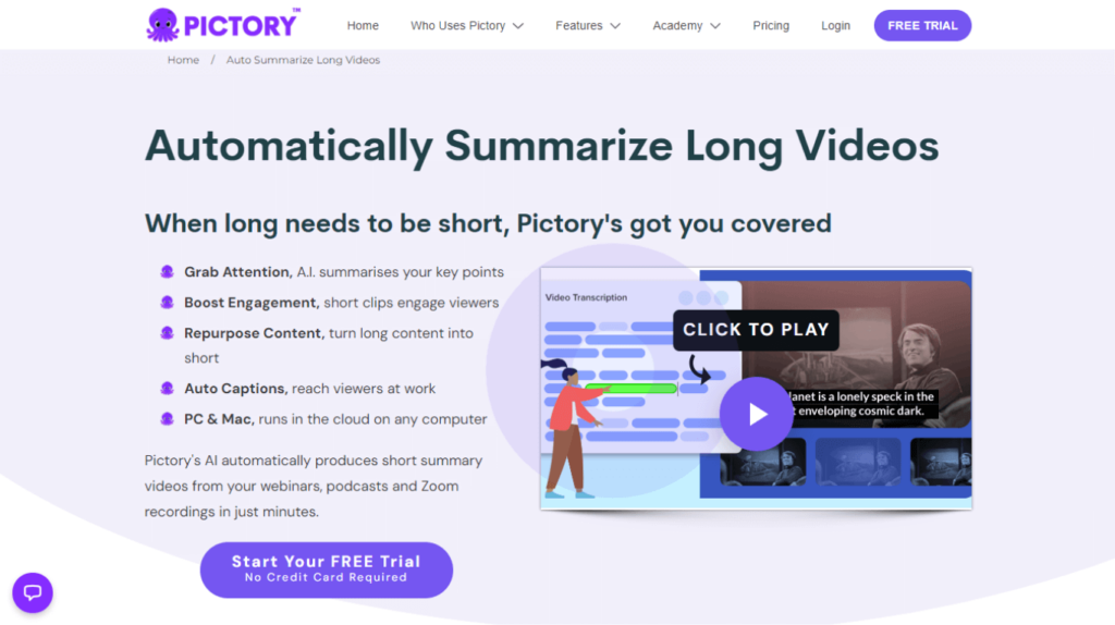 Pictory - Best YouTube Video Summarizer AI Tools